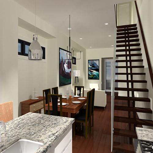 Dining Room Rendering - 615 Francis Avenue