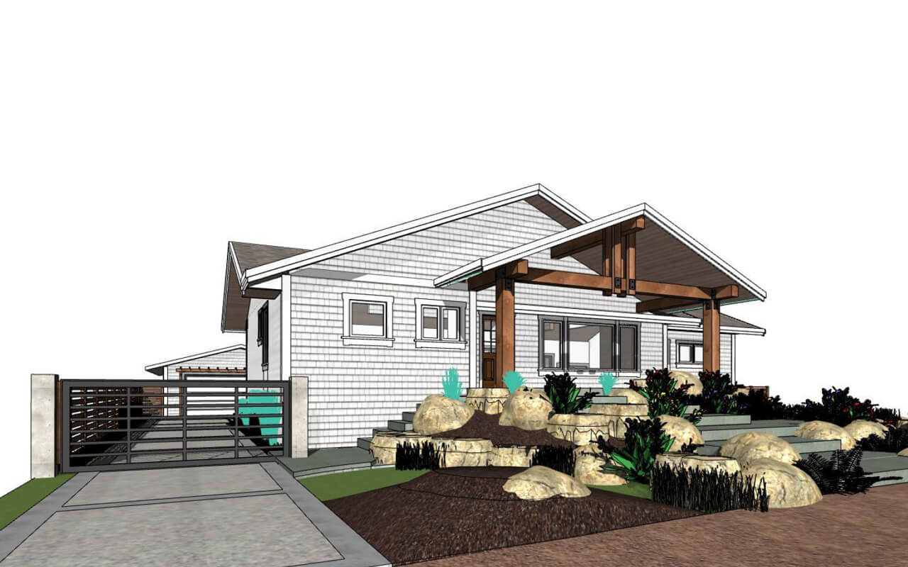 Major exterior home renovation.